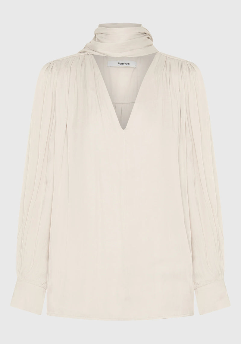Morrison - Lena V-Neck Top Nougat