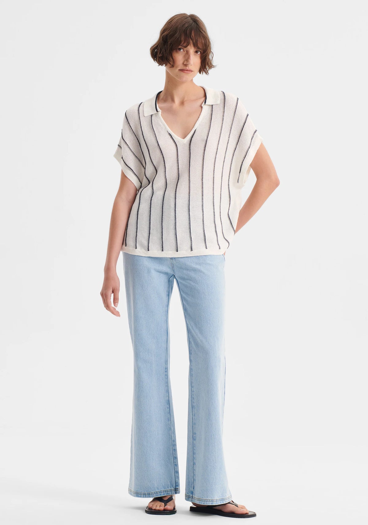 Morrison - Pippa Knit Polo Stripe