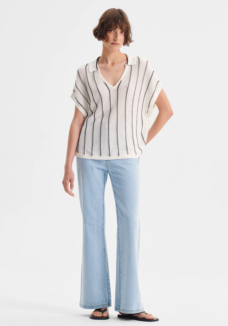 Morrison - Pippa Knit Polo Stripe