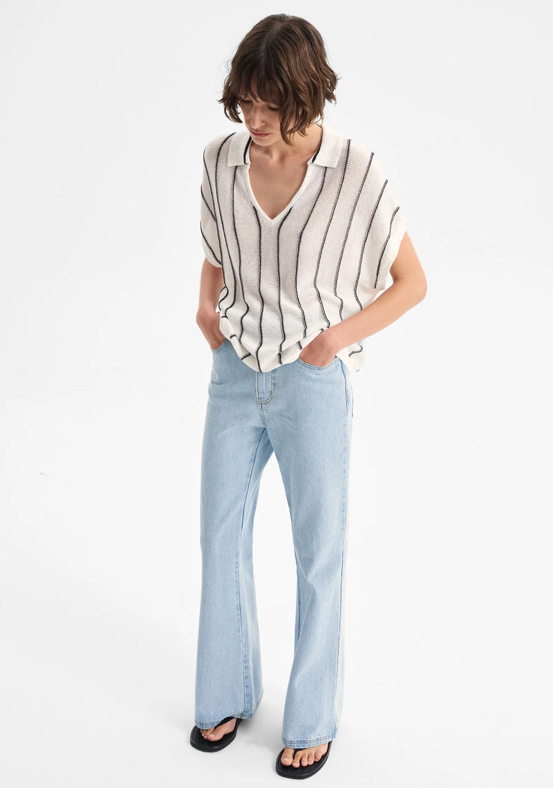 Morrison - Pippa Knit Polo Stripe