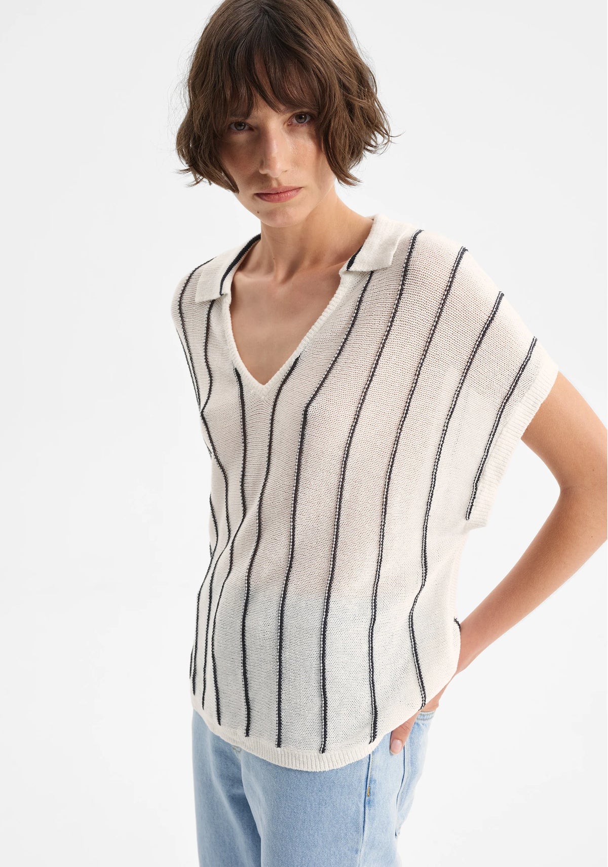 Morrison - Pippa Knit Polo Stripe