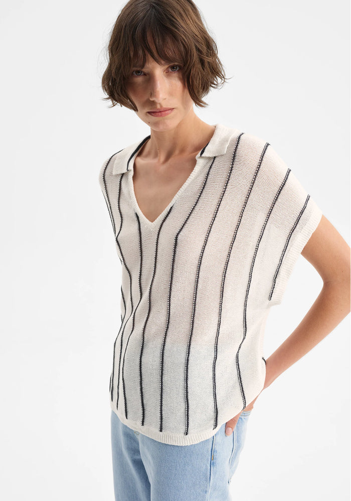 Morrison - Pippa Knit Polo Stripe