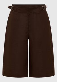 Morrison - Sonny Linen Bermuda Short - Chocolate