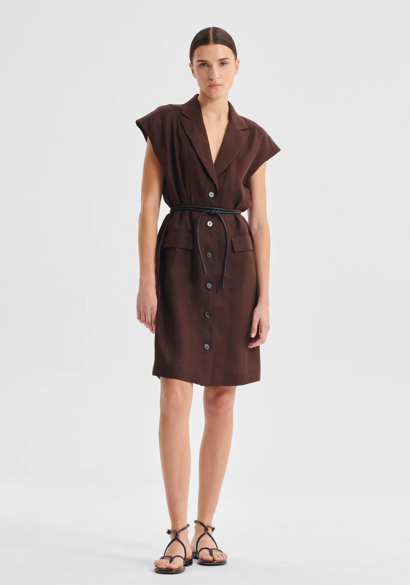 Morrison - Sonny Linen Shirt Dress - Chocolate