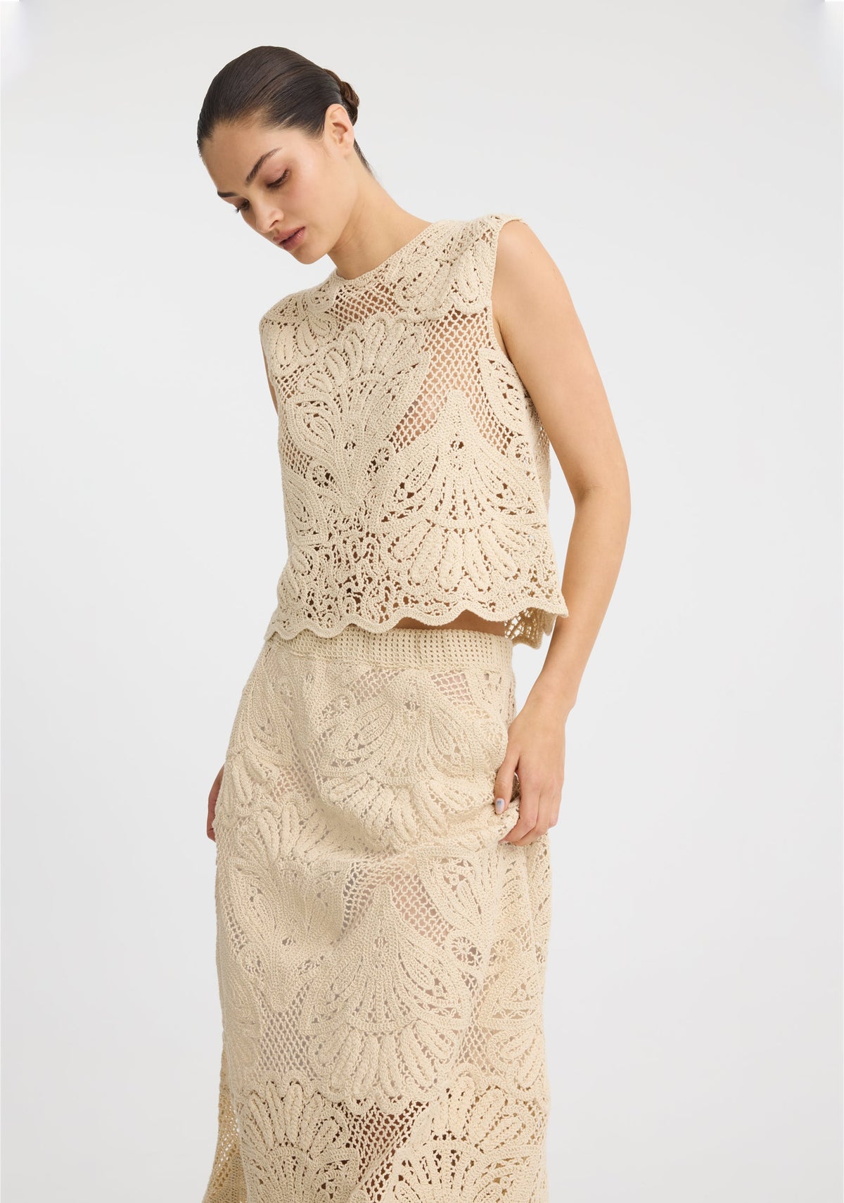 Morrison Marisol Reversible Vest Natural - styled