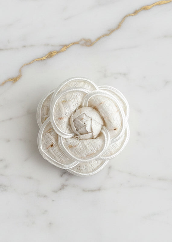 Retro Fabic Floral Brooch