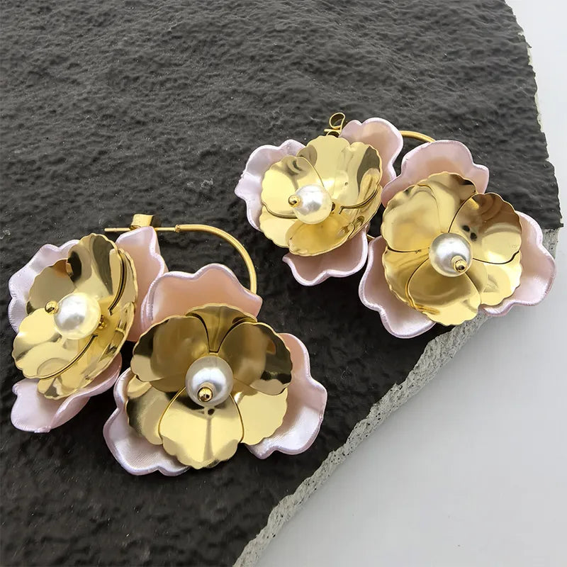 French Retro Flower Earrings
