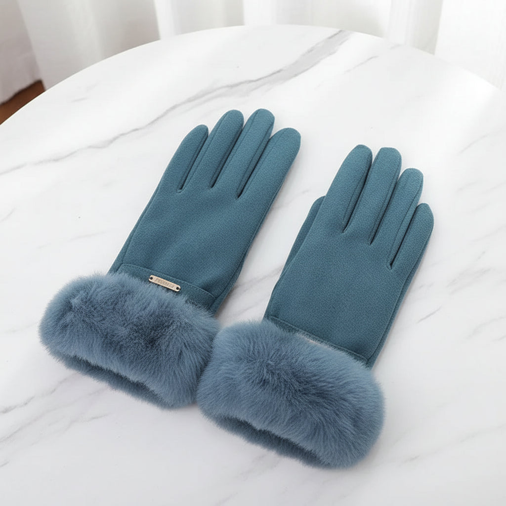 Fur Cuffed Gloves