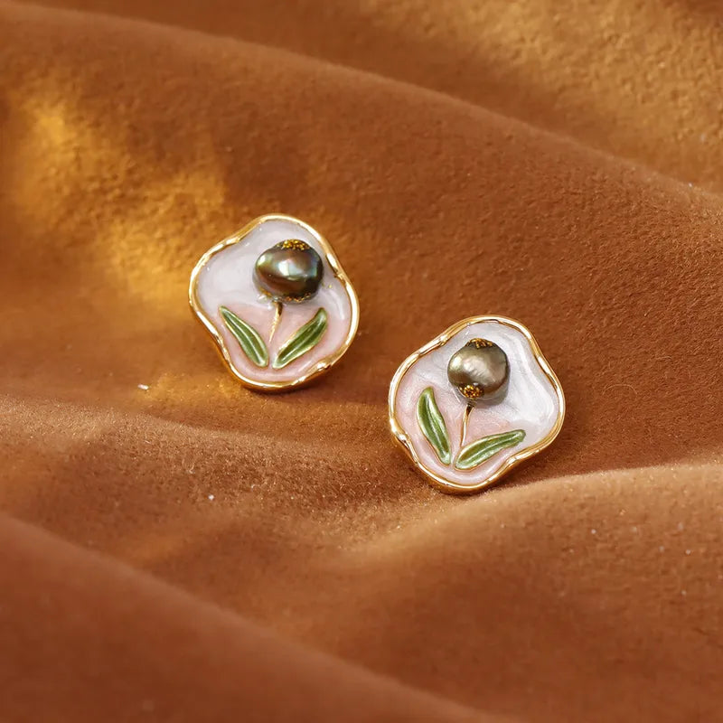 Parisian Enamel Earrings
