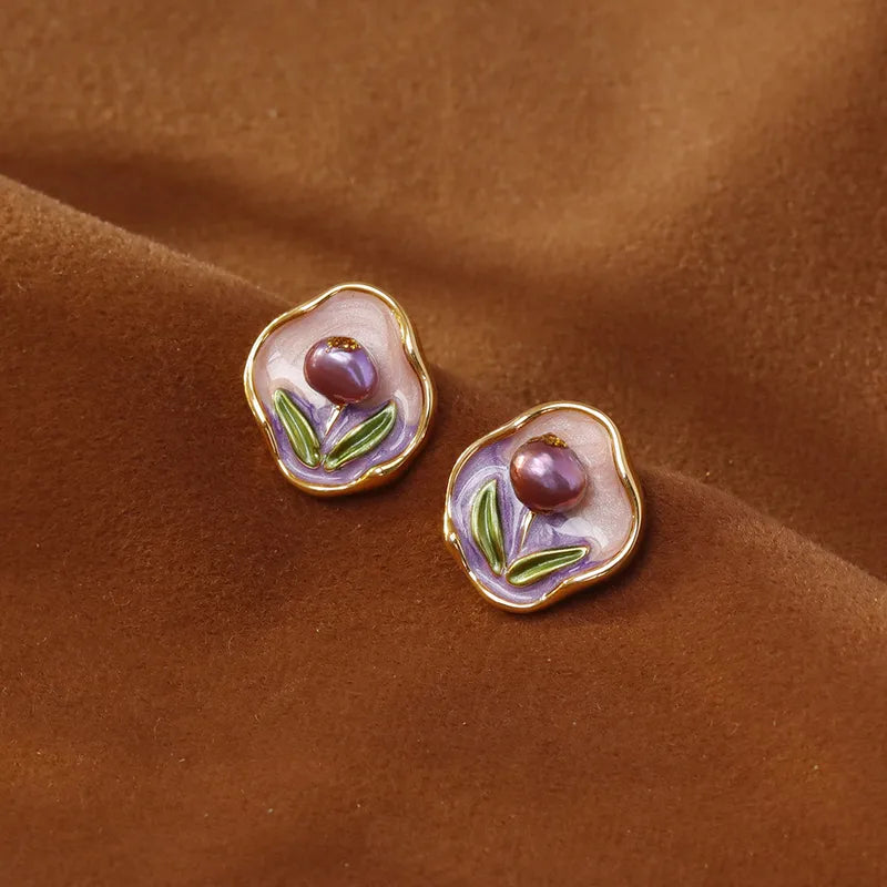Parisian Enamel Earrings