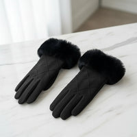 Fur Cuffed Gloves