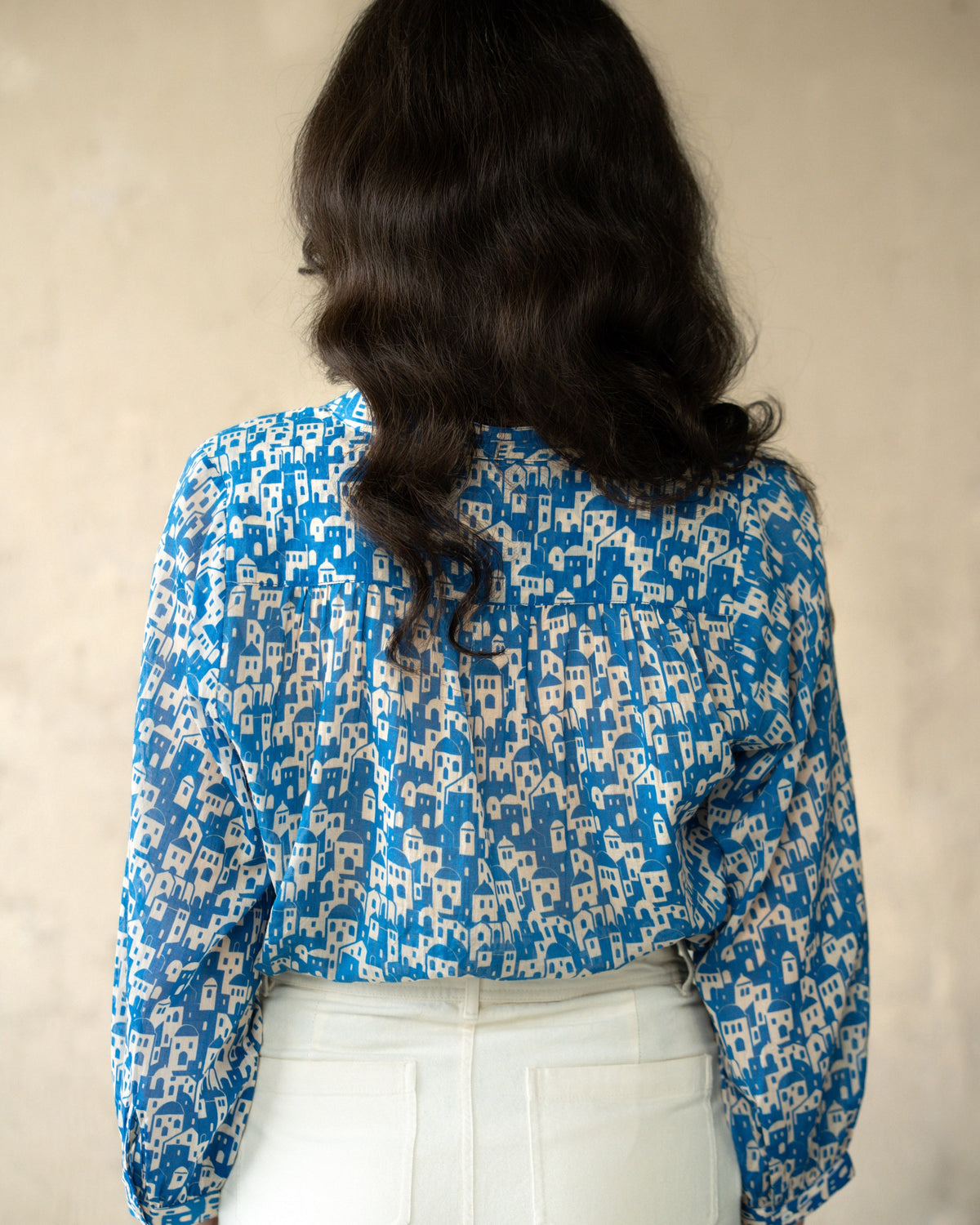 Marie Louise De Monterey Nya Blouse Dual House Blue White