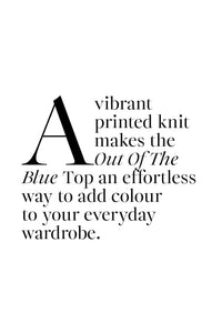 Coop Out Of The Blue Top in Blue & White