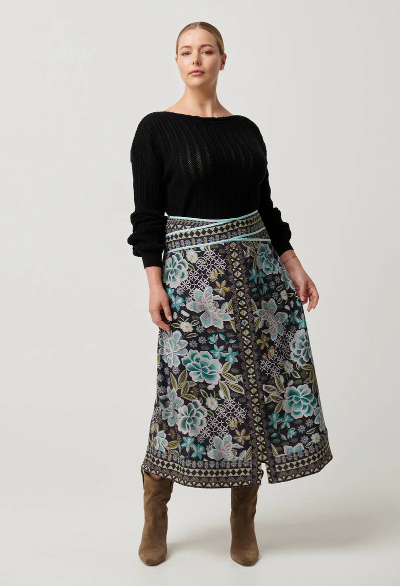 Once Was - Marley Merino Cotton Knit Top in Black