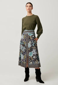 Once Was - Eastyn Merino Wool Cotton Blend Knit in Moss Green