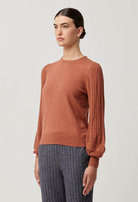 Once Was - Eastyn Supina Cotton Merino Wool Blend Knit in Tawny