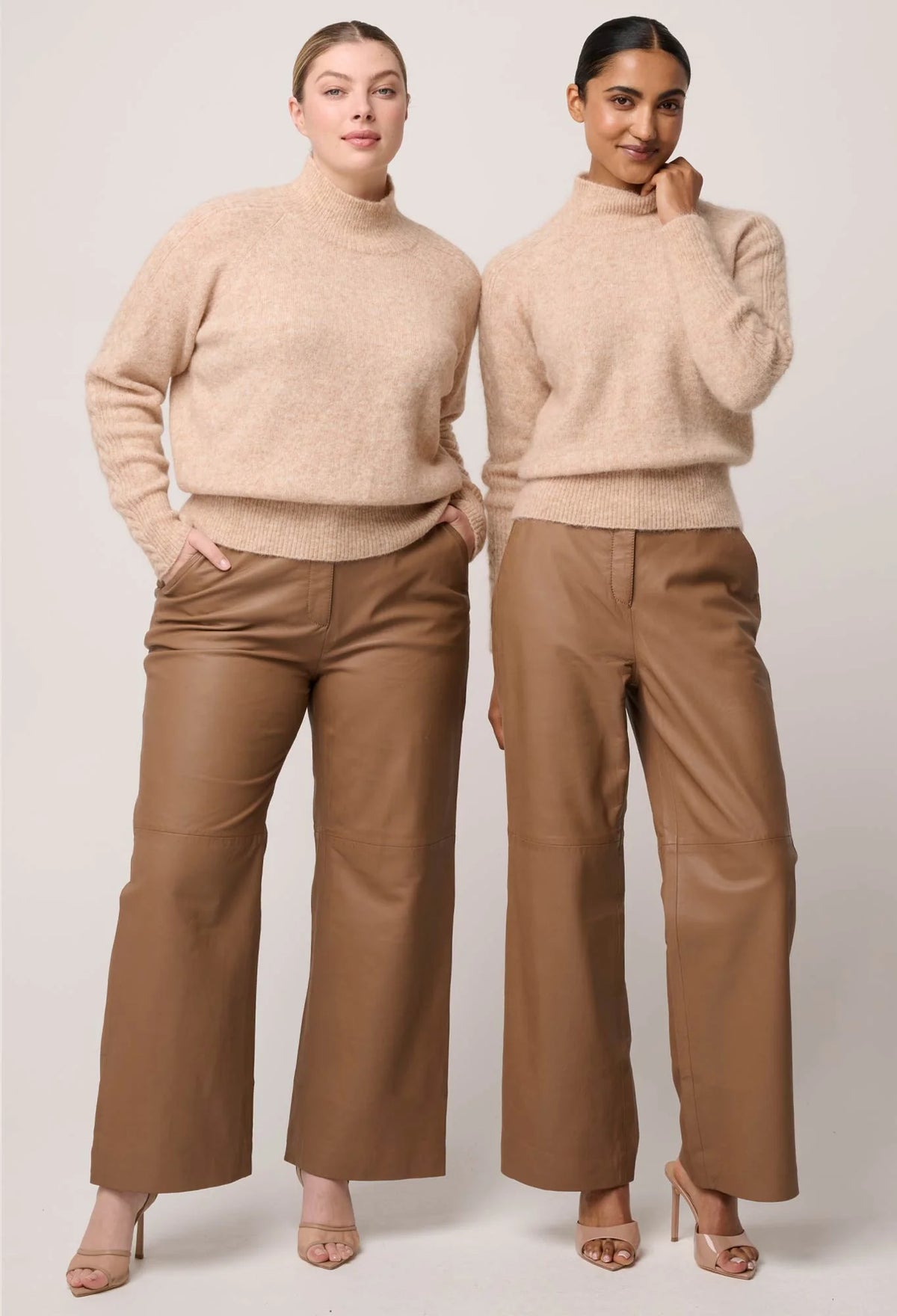 Once Was - Savanna Alpaca Wool Blend Fluffy Sweater in Almond