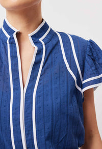 Panama cotton Clipspot binding details Flutter sleeve