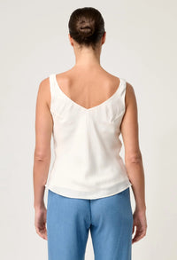 Once Was - Delray Reversible Cupro Cami in Ivory