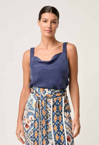 Once Was - Delray Reversible Cupro Cowl Cami Lapis