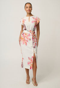 OnceWas Avis Linen Viscose Top in Nautilus Bloom
