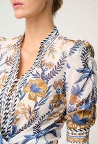 Once Was - Calantha Cotton Silk Shirt in Golden Medina.