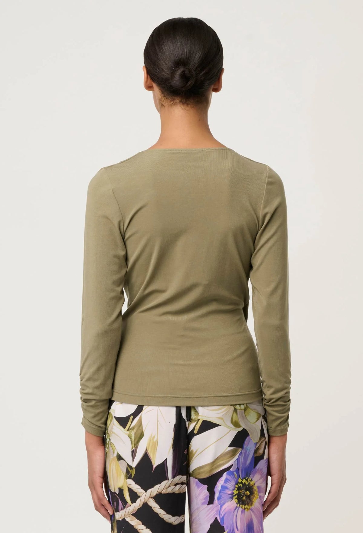 Once Was Aster Stretch Wrap Top