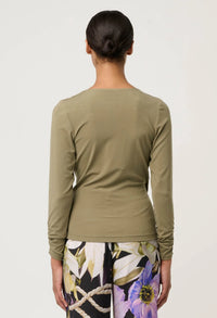 Once Was Aster Stretch Wrap Top