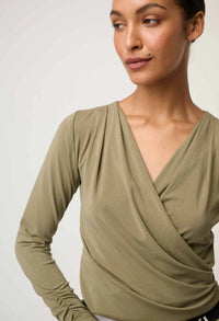 Once Was Aster Stretch Wrap Top