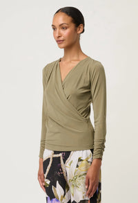Once Was Aster Stretch Wrap Top