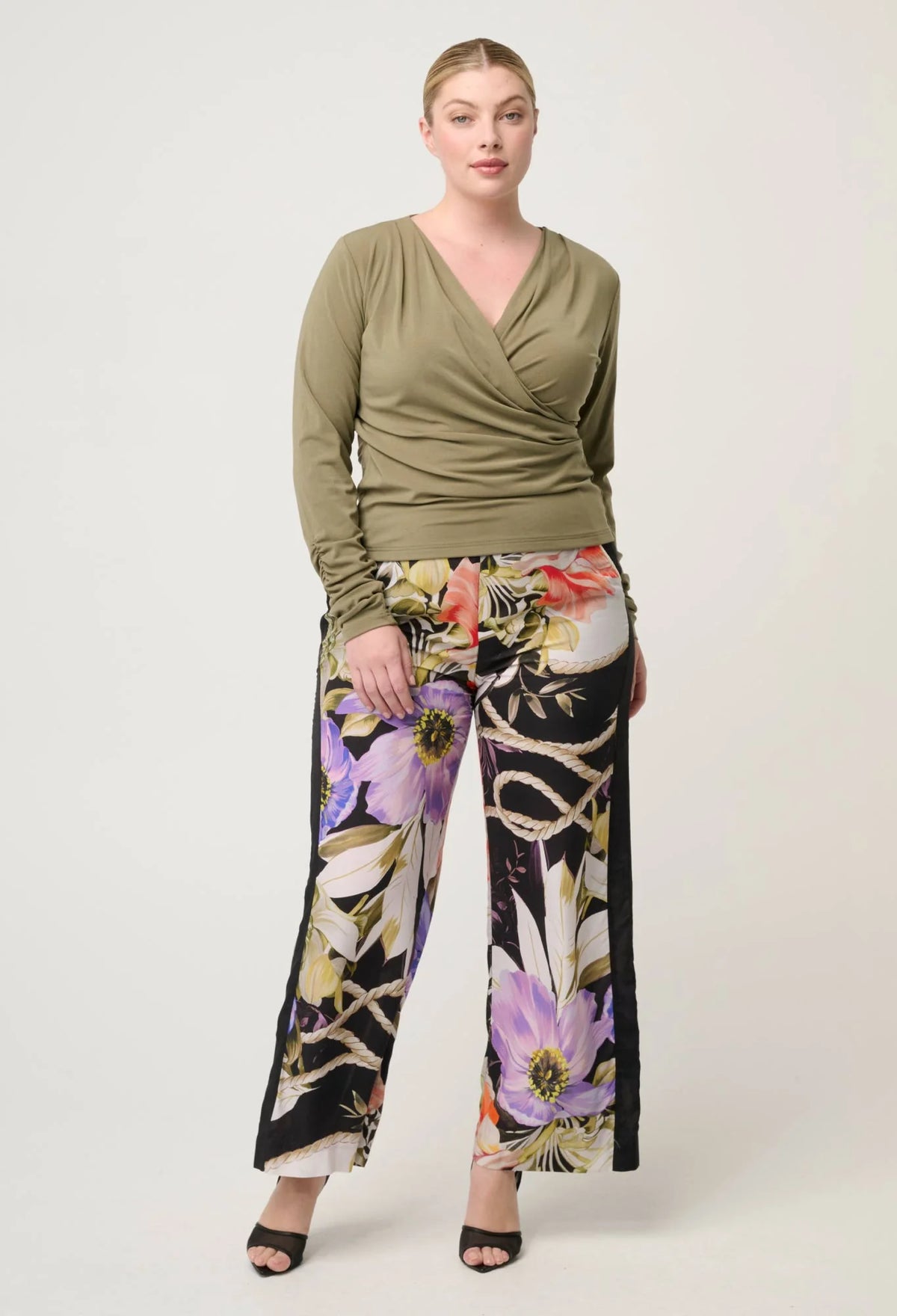 Once Was Aster Stretch Wrap Top