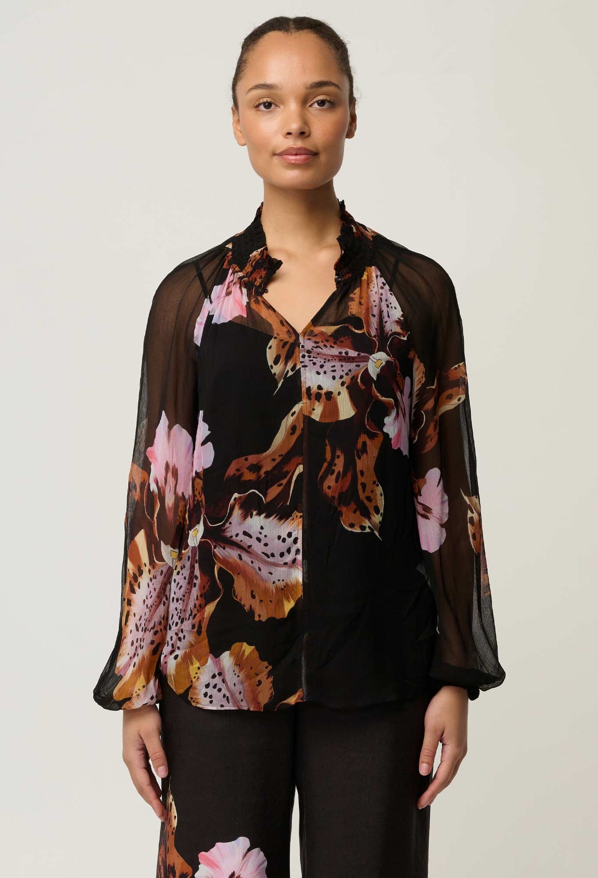 Once Was - Maris Blouse - Sunset Orchid