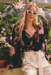 Once Was - Maris Blouse - Sunset Orchid