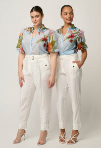 OnceWas Coralie Smock Blouse in Bloomscape