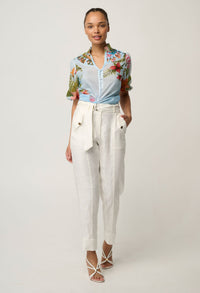 OnceWas Coralie Smock Blouse in Bloomscape