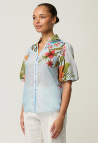 OnceWas Coralie Smock Blouse in Bloomscape