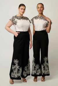 Once Was Eleanor Top Ivory - shown on two models