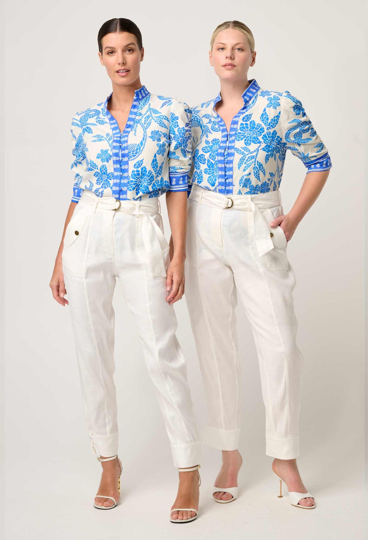 Once Was - Trinidad Linen & Viscose Button Cuff Pant in Ivory