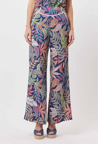 Panama Linen Wide Leg Pants - Fiesta Tropical