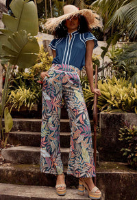 Panama cotton Clipspot binding details Flutter sleeve