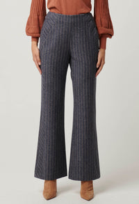 Once Was - Coraline Chevron Stripe Panelled Pant in Bluestone Stripe