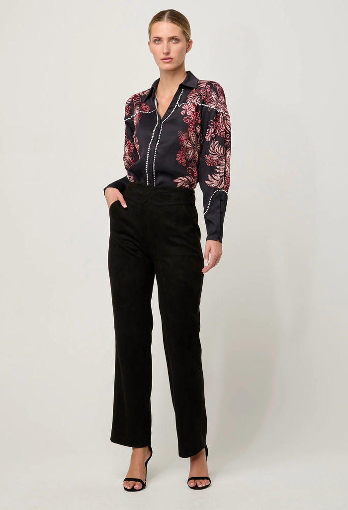 Once Was - Scarlet Faux Suede Pant