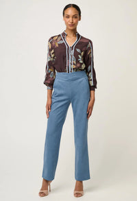 Once Was - Asher Contrast Trim Viscose Faille Shirt,