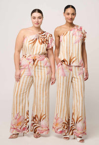 Once Was Willow Pant Golden Promenade - shown on two models