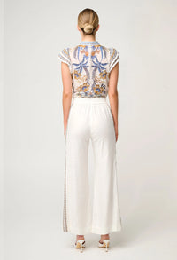 Once Was - Zara Linen Viscose Pant in Ivory