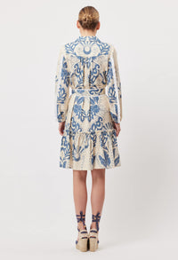 Granada Linen Viscose Shirt Dress in Del Sol Azure