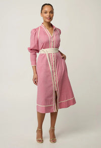 Once Was - Isla Cotton Chambray Trim Detail Dress