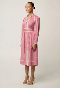 Once Was - Isla Cotton Chambray Trim Detail Dress