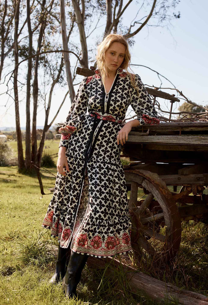 Once Was - Marielle Linen Viscose Maxi Dress