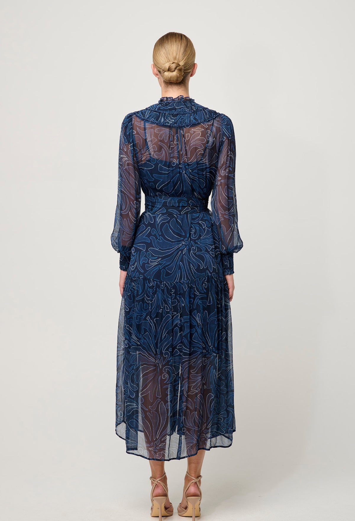 Once Was - Solana Braided Neck Detail Viscose Chiffon